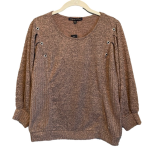 NWT ADRIENNE VITTADINI TOP PINK AND GRAY SIZE L